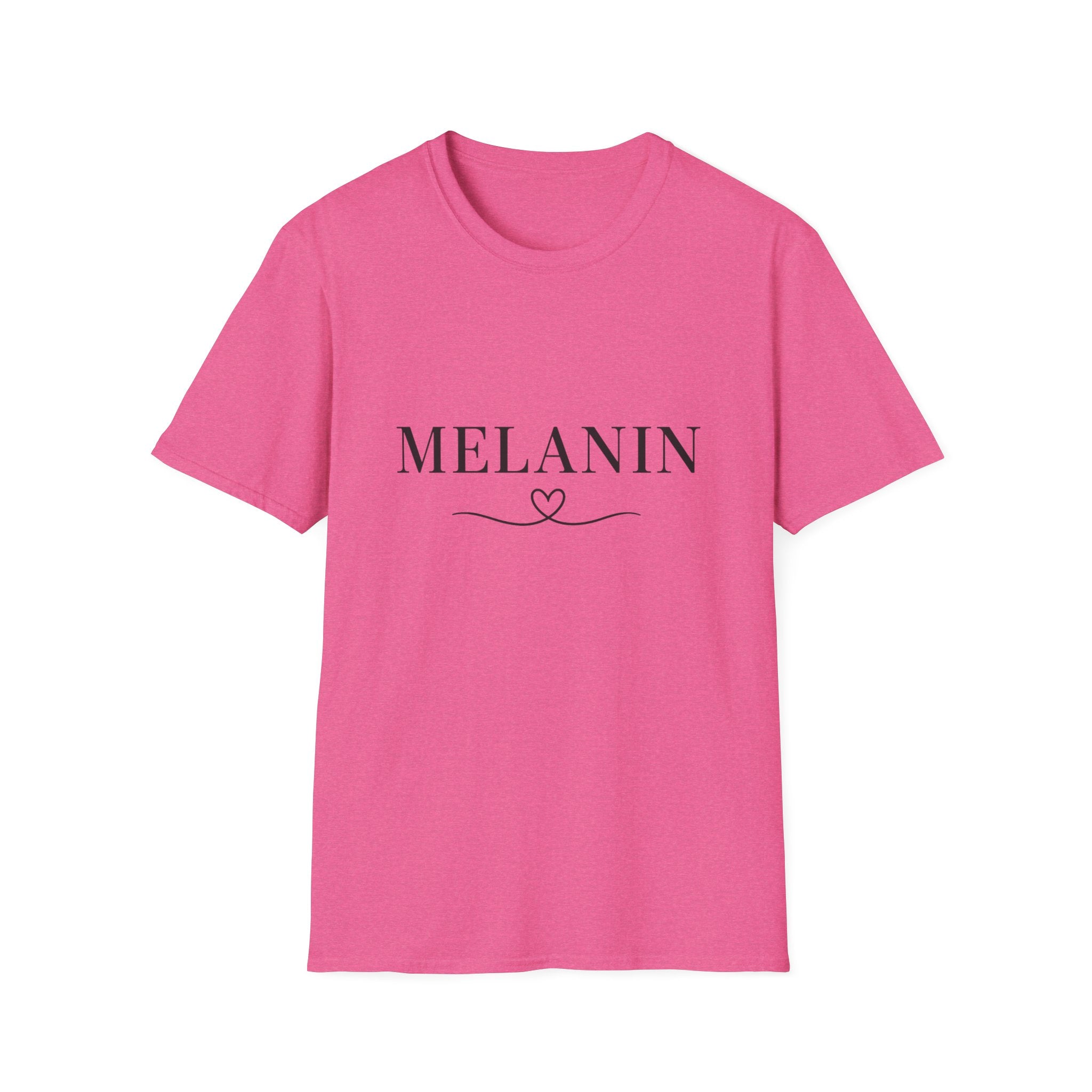 Melanin Heart Unisex Softstyle T-Shirt | Gift for Her, Casual Wear, Positive Vibes, Diversity Tee, Summer Fashion