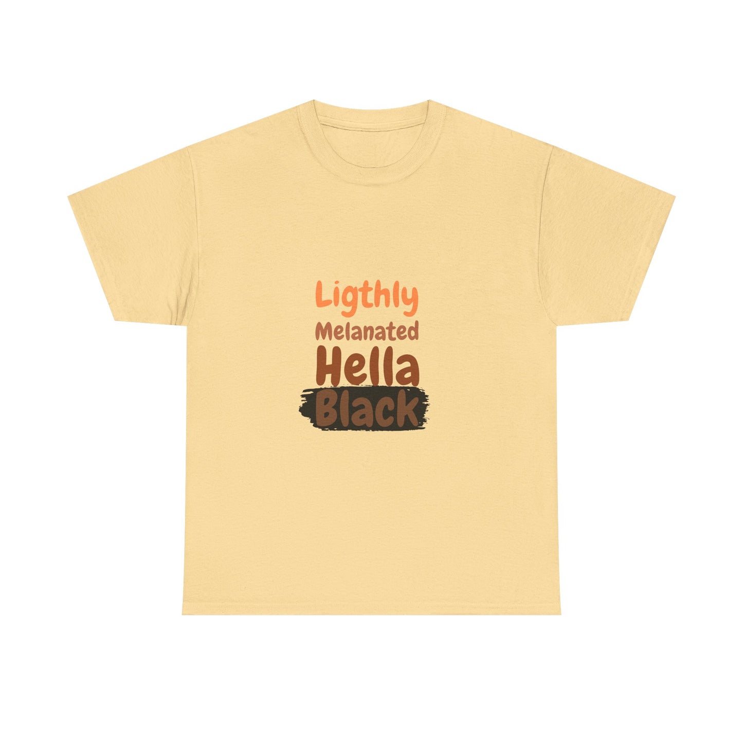Lightly melanated Hell Black Tee
