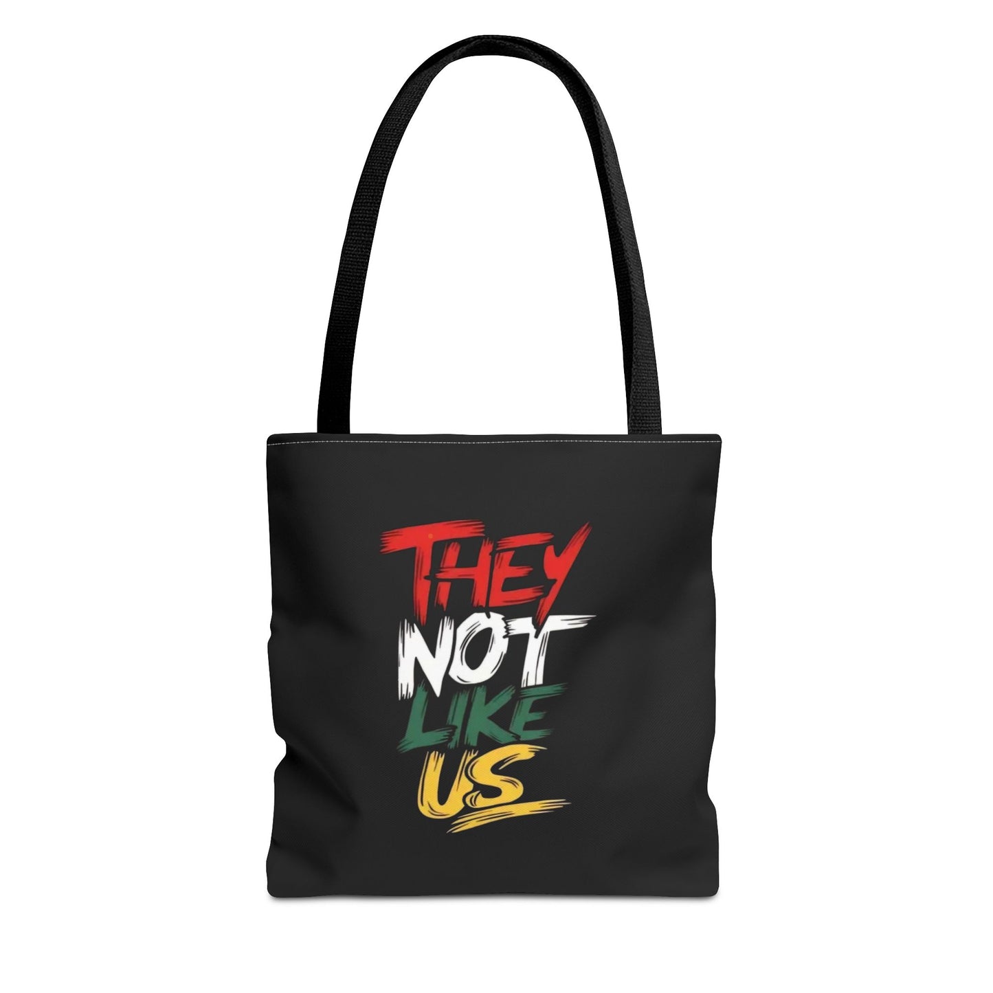 Vibrant Statement Tote Bag with 'They Not Like Us' Design, Eco-Friendly Shopping, Beach, Everyday Use, Gift for Friends