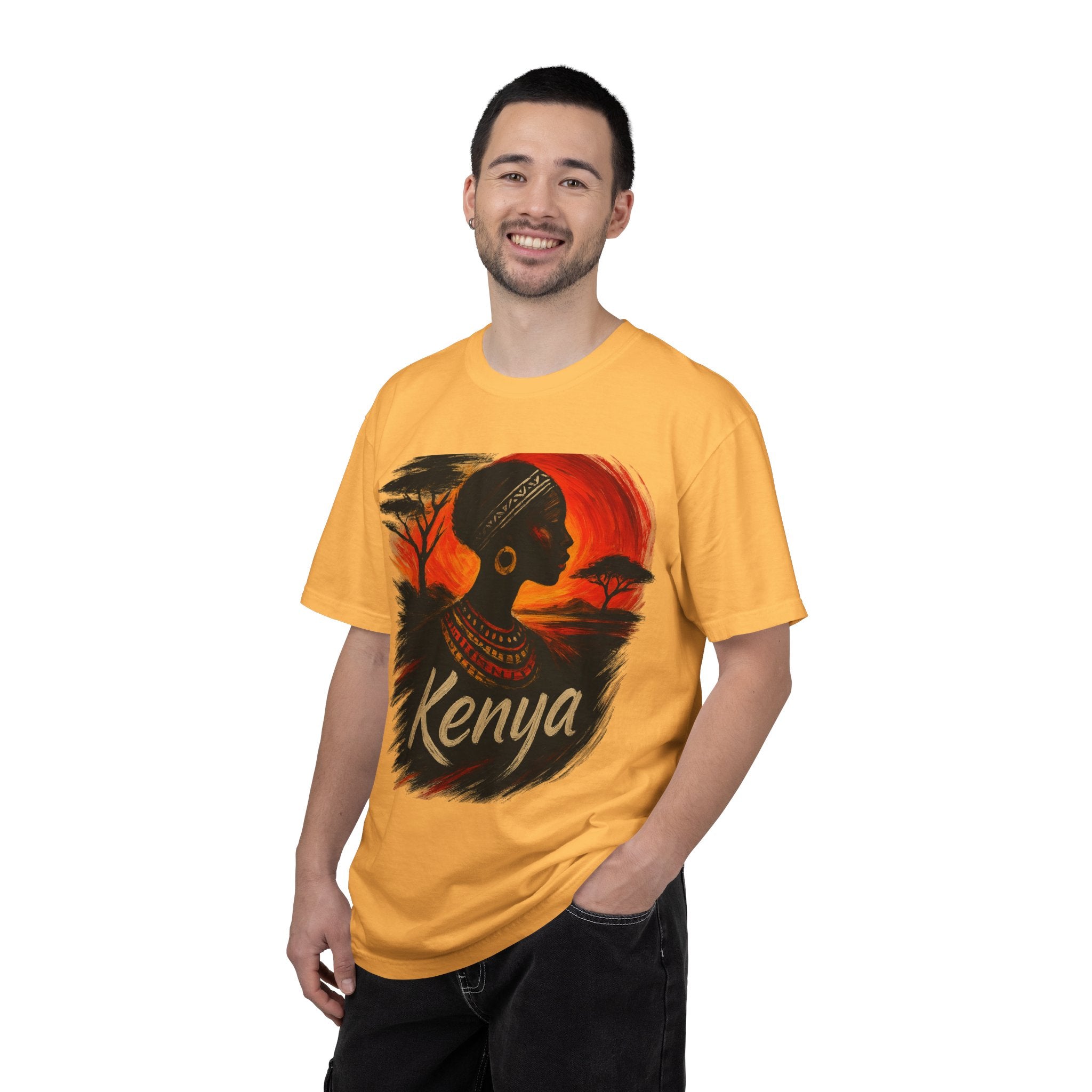 Kenya Sunset Unisex Tee - African Culture Inspired T-Shirt