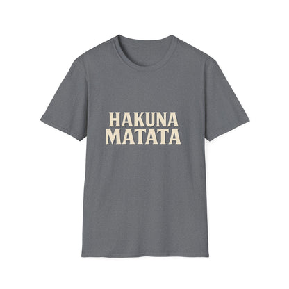 Hakuna Matata Unisex Softstyle T-Shirt, Motivational Tee, Gift for All Occasions, Relaxation Shirt, Fun Casual Wear