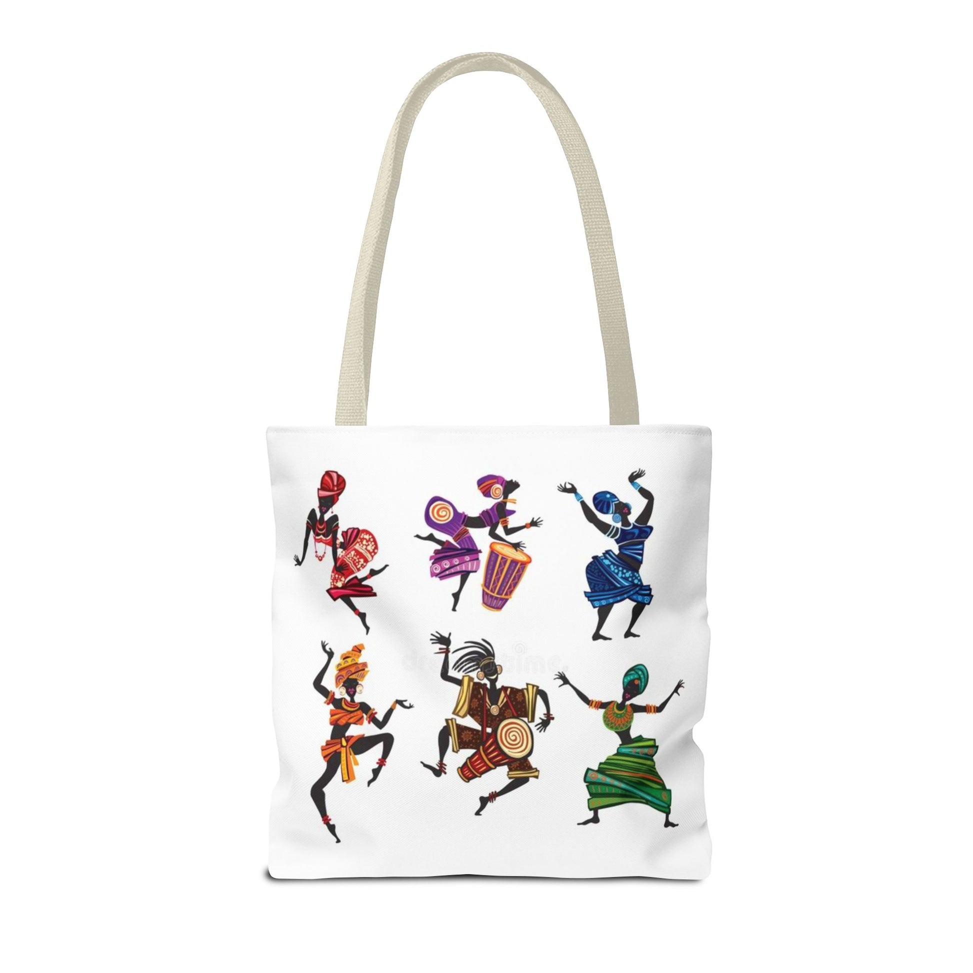 Afro Dance Vibes Tote Bag – Colorful African Dancers Print