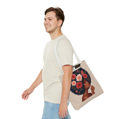 Afro Melanine Woman Tote Bag