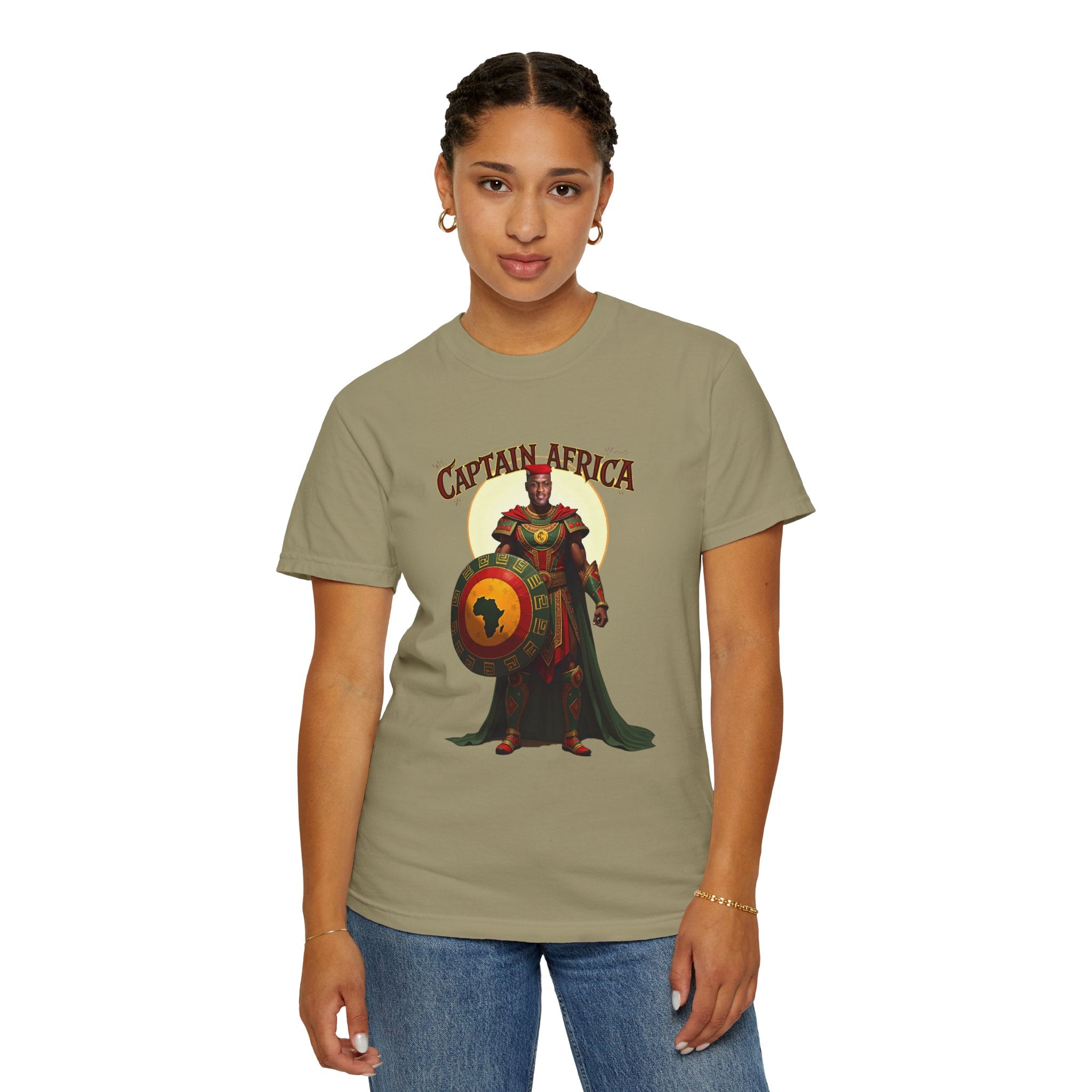 Captain Africa Graphic T-Shirt, Unisex Fashion Tee, Fun Casual Wear, Perfect for Marvel Fans, Unique Gift Idea