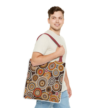 African Print Tote Bag – Echo Circles Pattern | Cultural Heritage Design