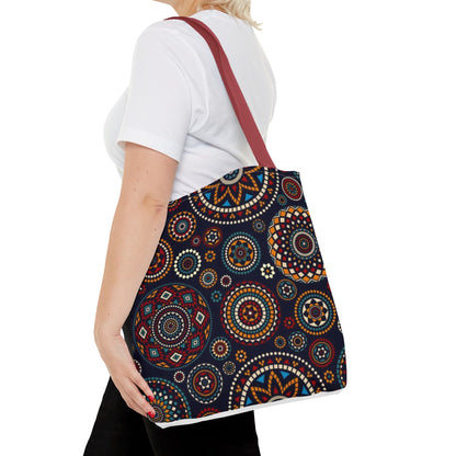 African Print Tote Bag – Echo Circles Pattern | Cultural Heritage Design