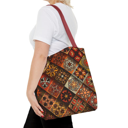 Ethnic Mosaic Art Tote Bag – Colorful, Durable, and Stylish