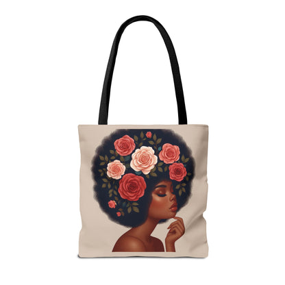 Afro Melanine Woman Tote Bag