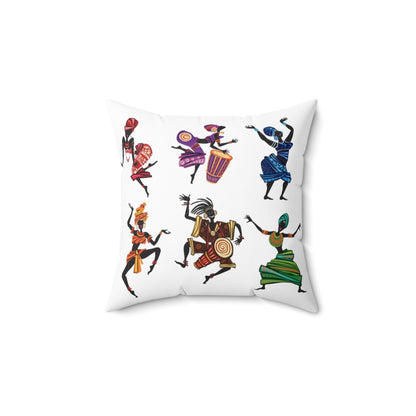Vibrant African Dance Throw Pillow