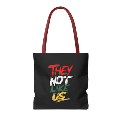 Vibrant Statement Tote Bag with 'They Not Like Us' Design, Eco-Friendly Shopping, Beach, Everyday Use, Gift for Friends
