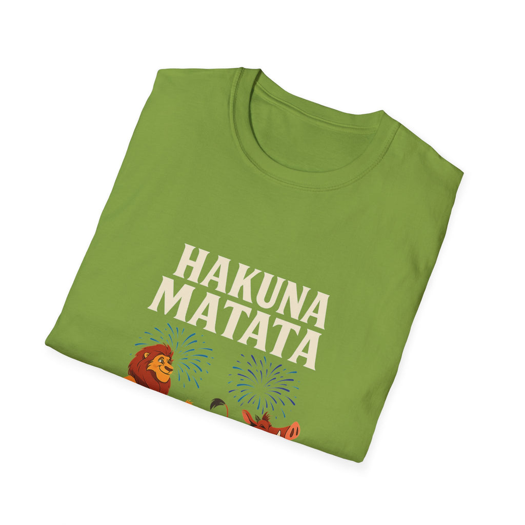 Hakuna Matata Tee, Unisex Softstyle T-Shirt, Fun Graphic Shirt, Gift for Friends, Casual Wear, Summer Tee, Disney Inspired
