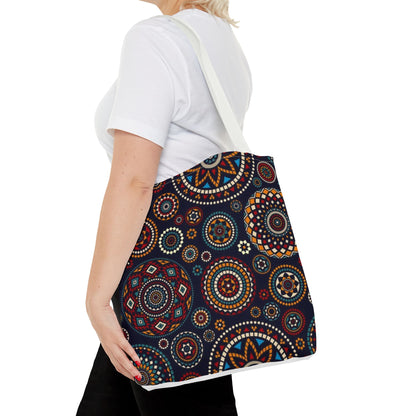 African Print Tote Bag – Echo Circles Pattern | Cultural Heritage Design