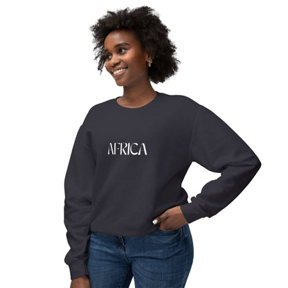 Minimalist AFRICA Typography Sweatshirt, Casual Wear, Travel Souvenir, Gift Idea