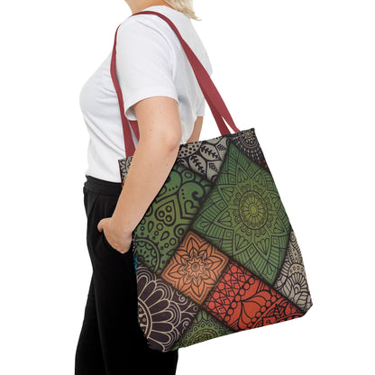 Ethnic Mosaic Art Tote Bag – Colorful, Durable, and Stylish