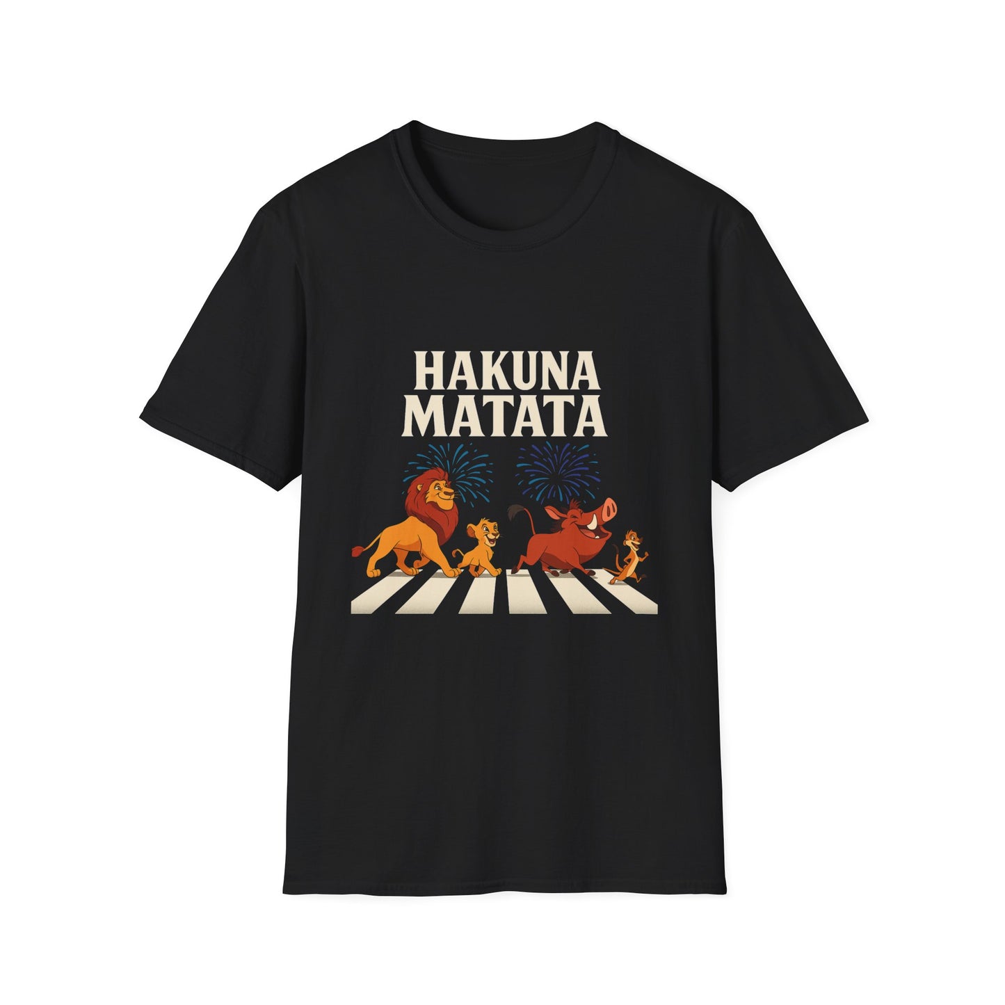 Hakuna Matata Tee, Unisex Softstyle T-Shirt, Fun Graphic Shirt, Gift for Friends, Casual Wear, Summer Tee, Disney Inspired