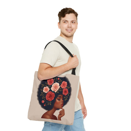 Afro Melanine Woman Tote Bag