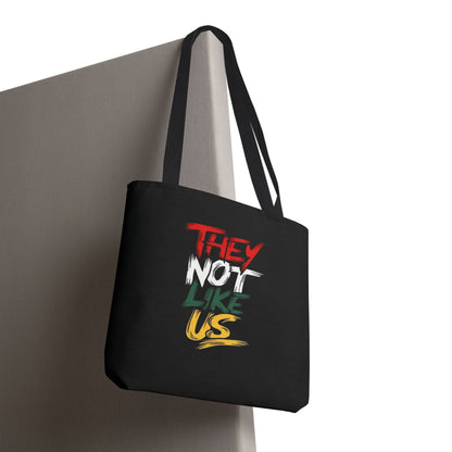 Vibrant Statement Tote Bag with 'They Not Like Us' Design, Eco-Friendly Shopping, Beach, Everyday Use, Gift for Friends