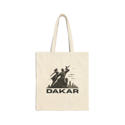 Dakar Inspired Cotton Canvas Tote Bag, Eco-Friendly Shopping Bag, Beach Tote, Travel Accessory, Art Lover Gift, Stylish Carryall