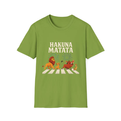 Hakuna Matata Tee, Unisex Softstyle T-Shirt, Fun Graphic Shirt, Gift for Friends, Casual Wear, Summer Tee, Disney Inspired