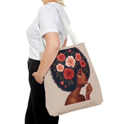 Afro Melanine Woman Tote Bag