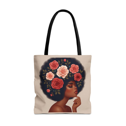 Afro Melanine Woman Tote Bag