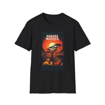 Hakuna Matata Unisex T-Shirt, Softstyle Tee, Fun Casual Wear, Gift for Disney Lovers, Animal Theme Shirt, Every Day Comfort