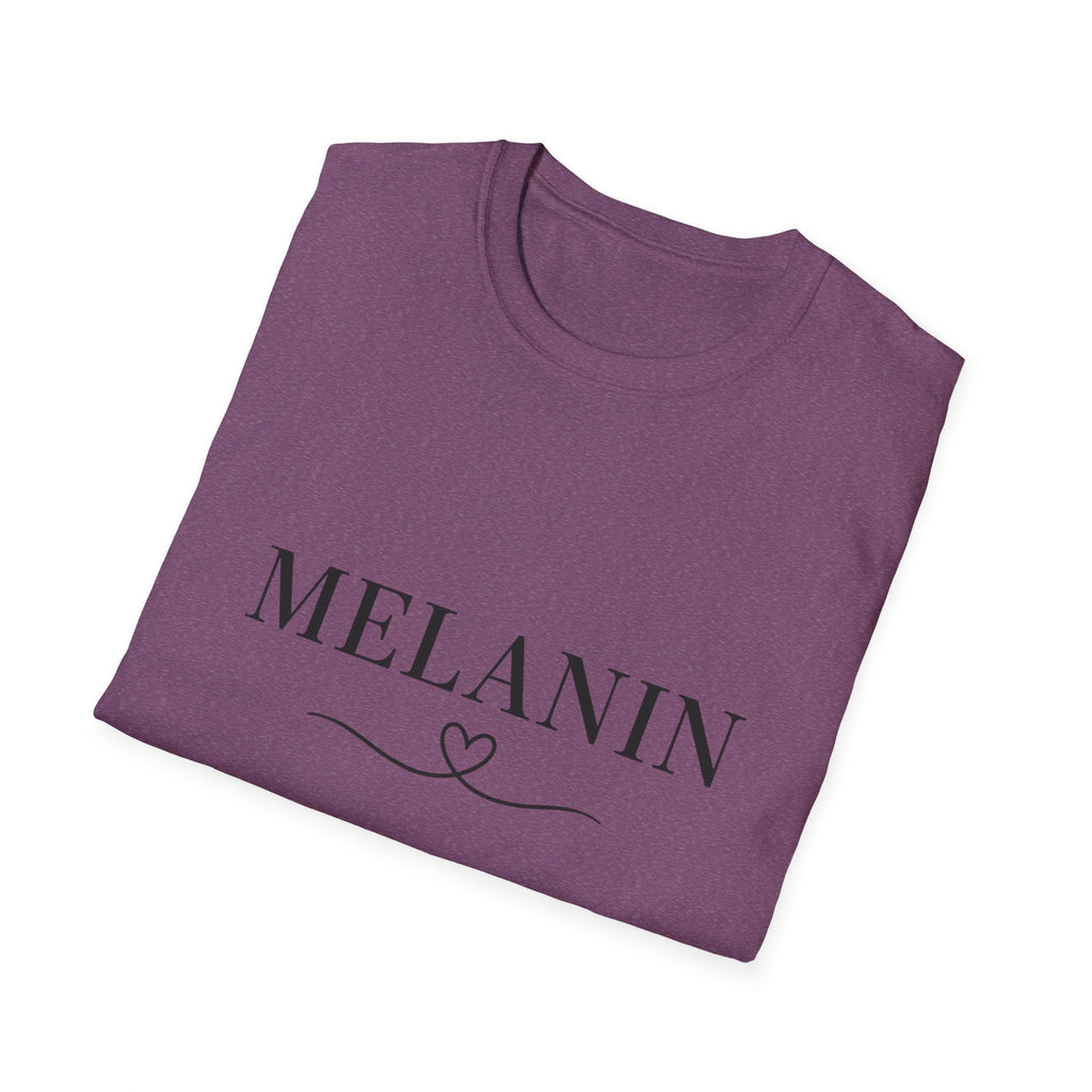 Melanin Heart Unisex Softstyle T-Shirt | Gift for Her, Casual Wear, Positive Vibes, Diversity Tee, Summer Fashion