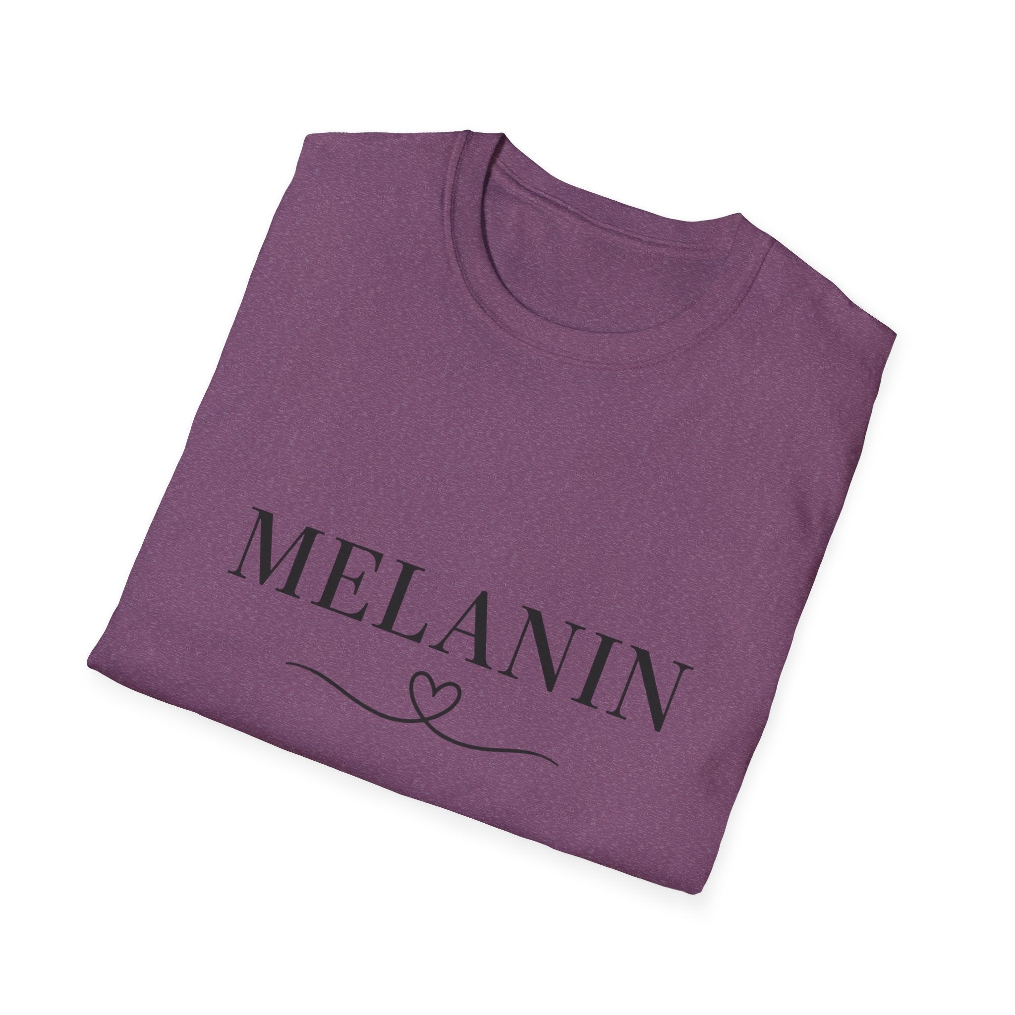 Melanin Heart Unisex Softstyle T-Shirt | Gift for Her, Casual Wear, Positive Vibes, Diversity Tee, Summer Fashion