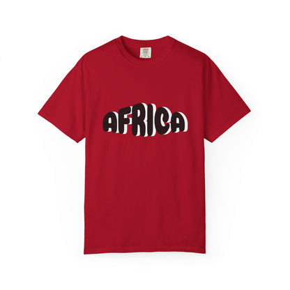 Africa Unisex Garment-Dyed T-Shirt, Casual Tee, Travel Shirt, Gift for Africa Lovers, Unisex Apparel, Summer Fashion