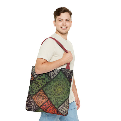 Ethnic Mosaic Art Tote Bag – Colorful, Durable, and Stylish