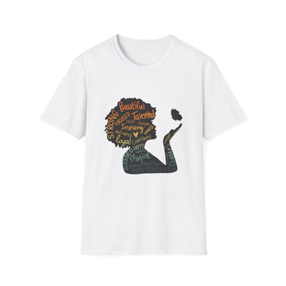 Empowering Afrocentric Woman Affirmation Tee, Self-Love Gift, Motivational Apparel