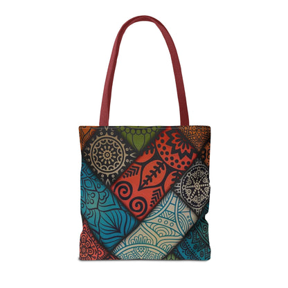 Ethnic Mosaic Art Tote Bag – Colorful, Durable, and Stylish