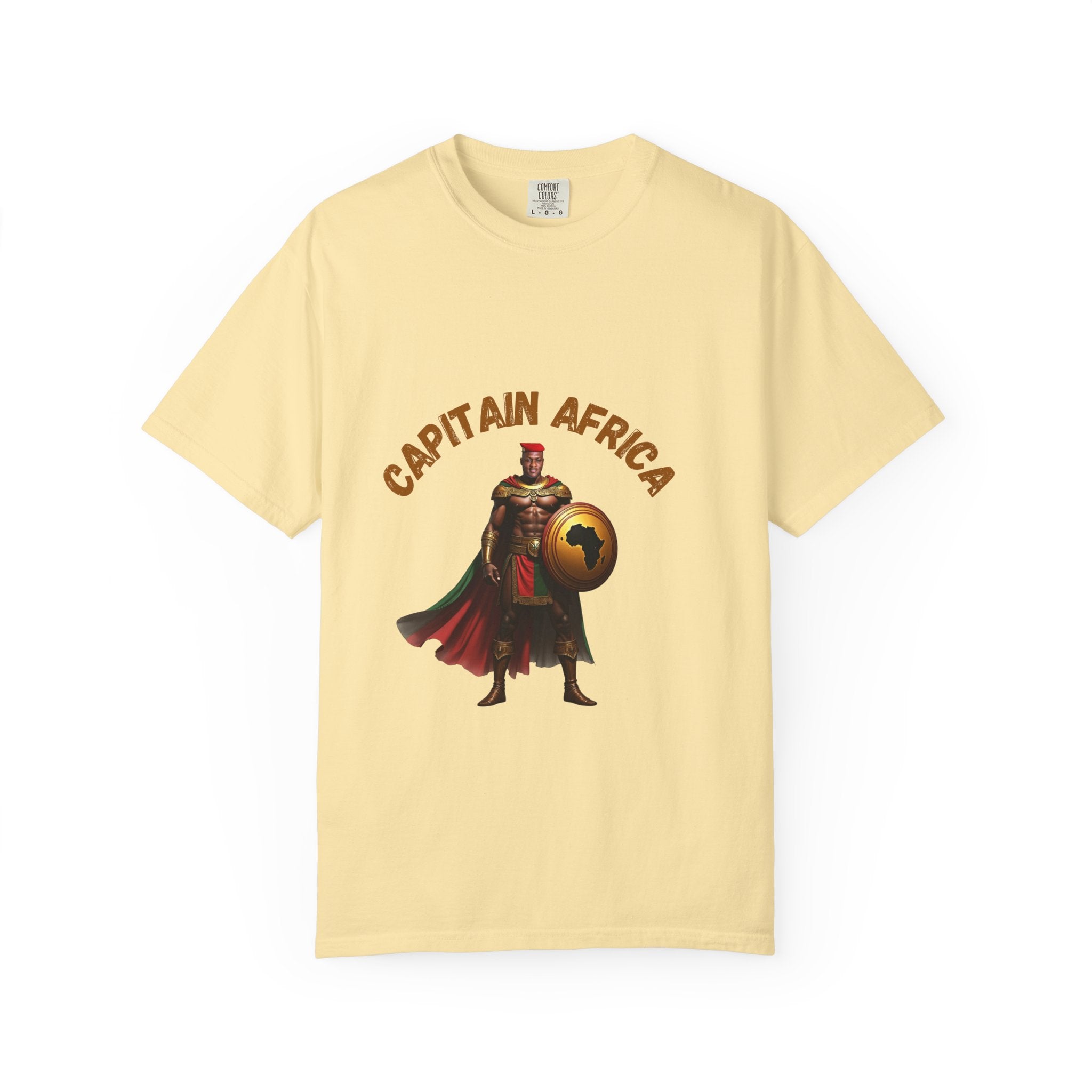 Captain Africa Unisex Garment-Dyed T-Shirt - Bold and Cultural Statement Tee