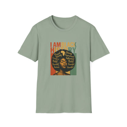 Bold Black History T-Shirt, Unisex Tee for Black History Month, Empowering Graphic Shirt, Statement T-Shirt, Gift for Activists