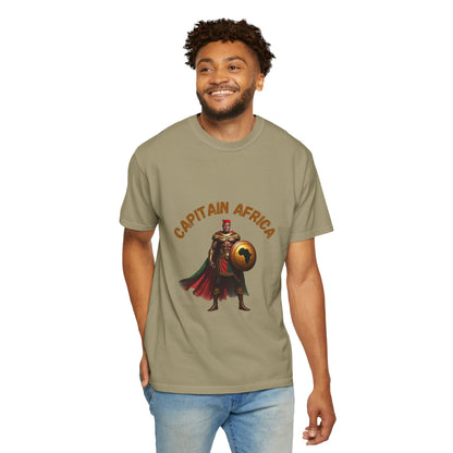 Captain Africa Unisex Garment-Dyed T-Shirt - Bold and Cultural Statement Tee