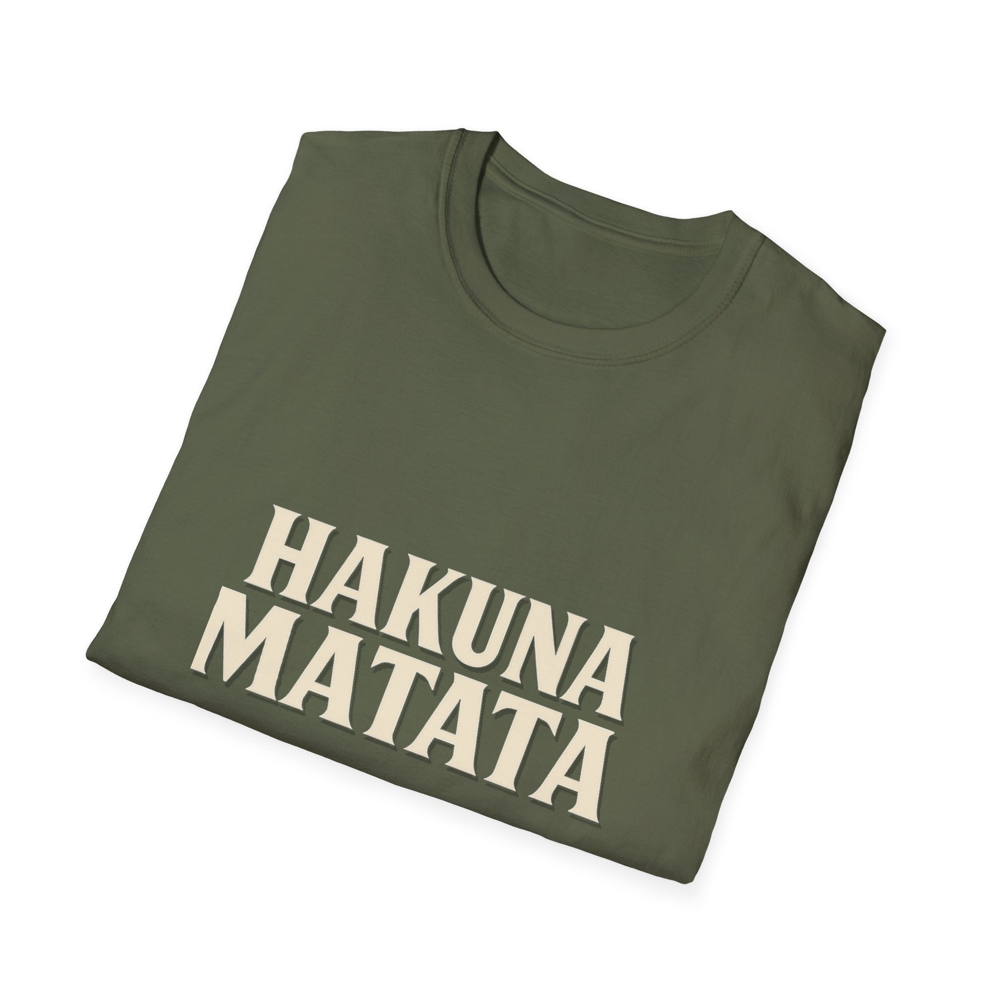 Hakuna Matata Unisex Softstyle T-Shirt, Motivational Tee, Gift for All Occasions, Relaxation Shirt, Fun Casual Wear