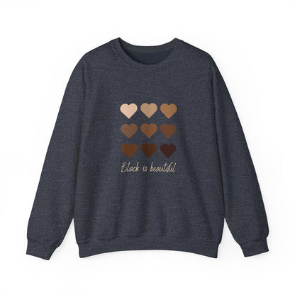 Black is Beautiful Unisex Crewneck Sweatshirt