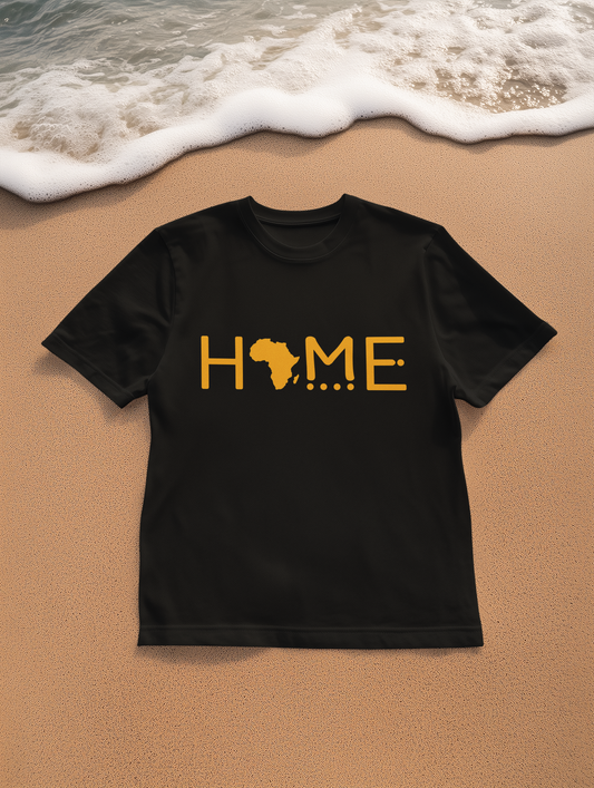 Africa Home Unisex Heavy Cotton Tee - Comfortable, Casual, African Pride, Great for Everyday Wear, Perfect Gift for Home Lovers