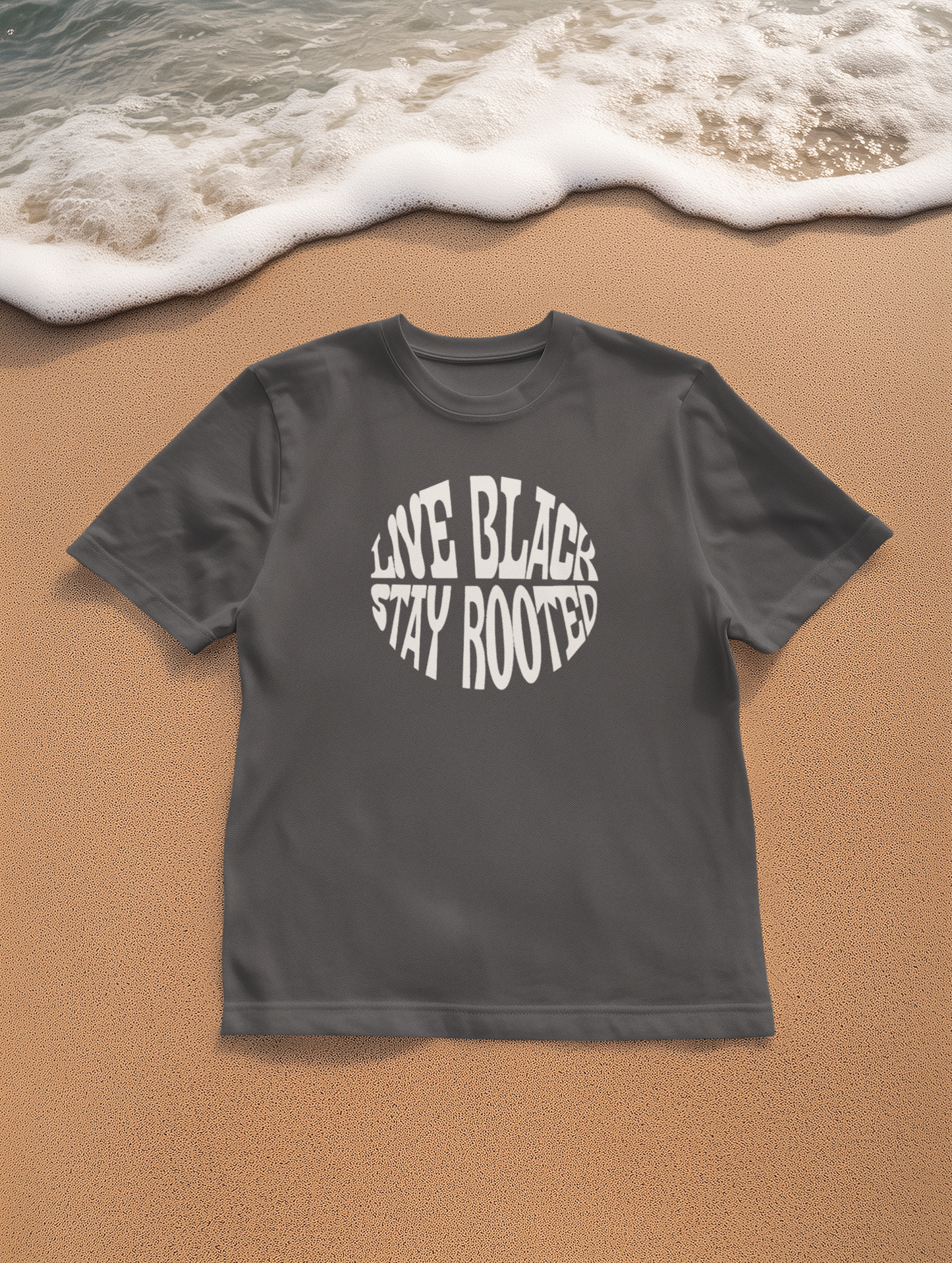 Live Black Stay Rooted Garment-Dyed Unisex T-Shirt | Soft & Stylish Tee | Perfect for Casual Wear, Gifts, Holidays, Everyday Comfort