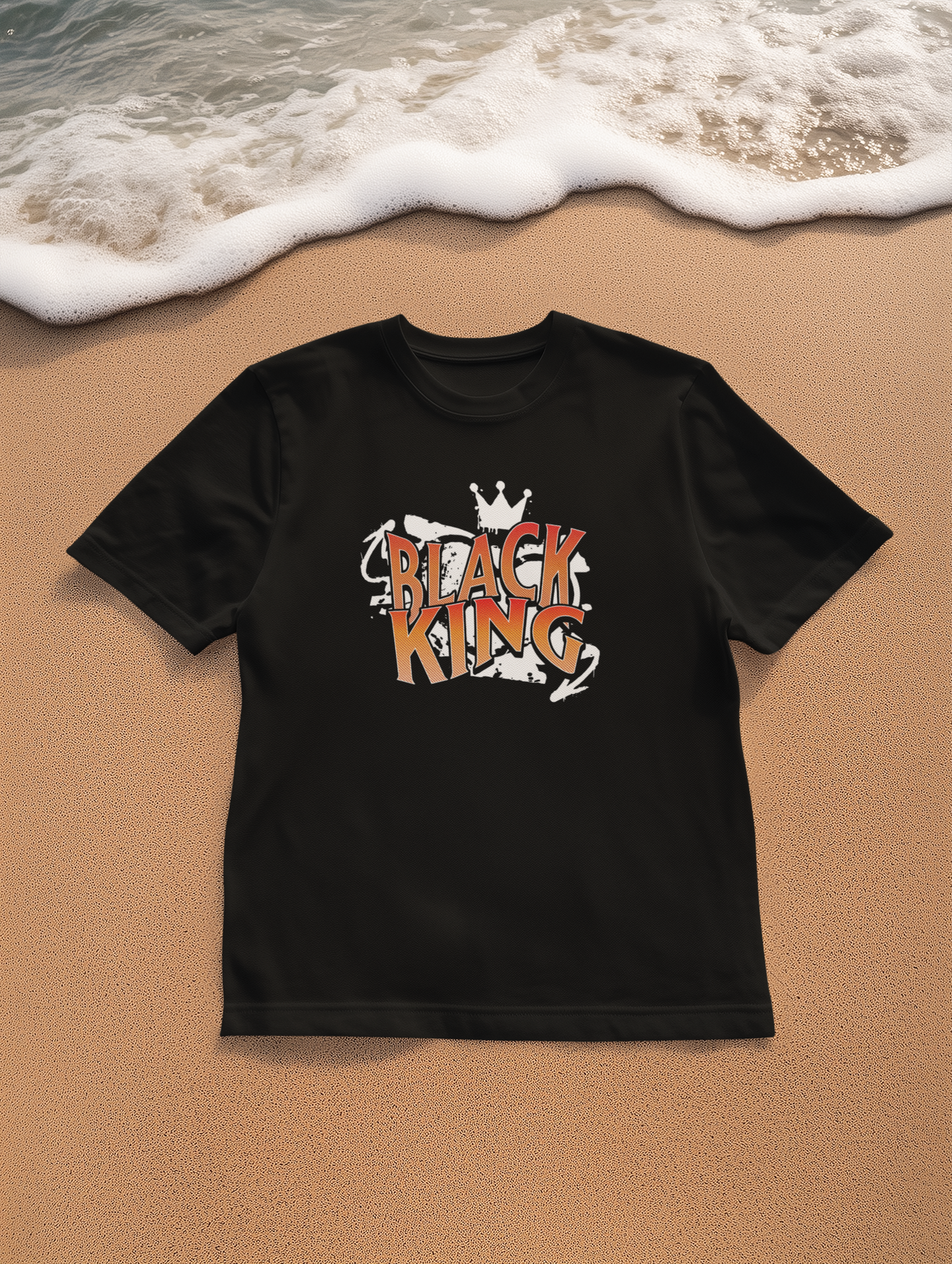 Black King Garment-Dyed Unisex T-Shirt, Urban Fashion Tee, Streetwear Style, Gift for Him, Black History Month, Crown Design