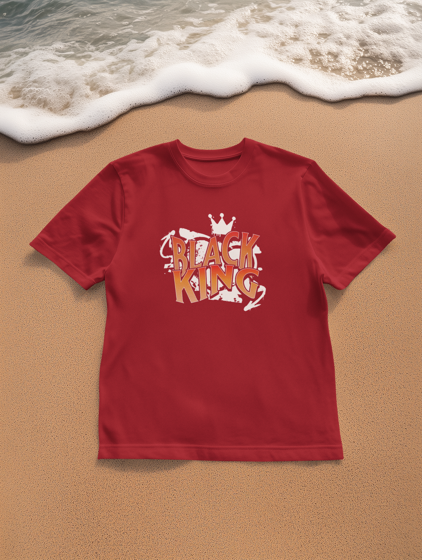 Black King Garment-Dyed Unisex T-Shirt, Urban Fashion Tee, Streetwear Style, Gift for Him, Black History Month, Crown Design