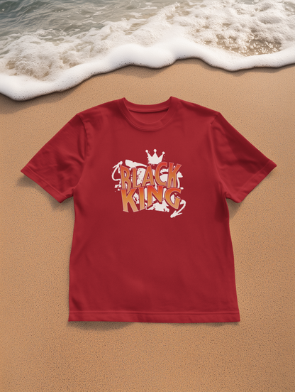 Black King Garment-Dyed Unisex T-Shirt, Urban Fashion Tee, Streetwear Style, Gift for Him, Black History Month, Crown Design