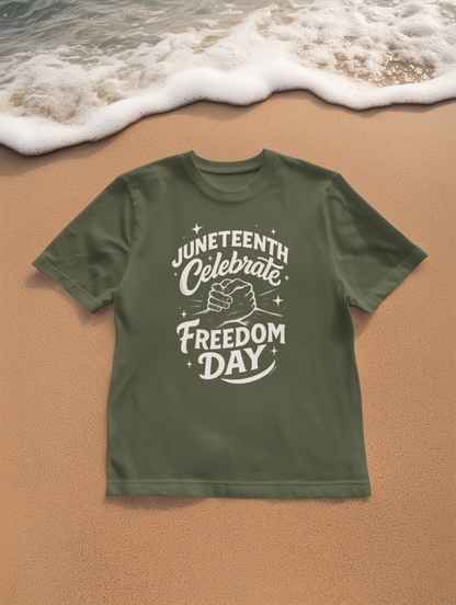 Unisex Juneteenth Freedom T-Shirt, Celebrate Freedom Day Tee, Black Unisex Graphic Tee, Juneteenth 2023 Shirt, Summer Celebration Wear