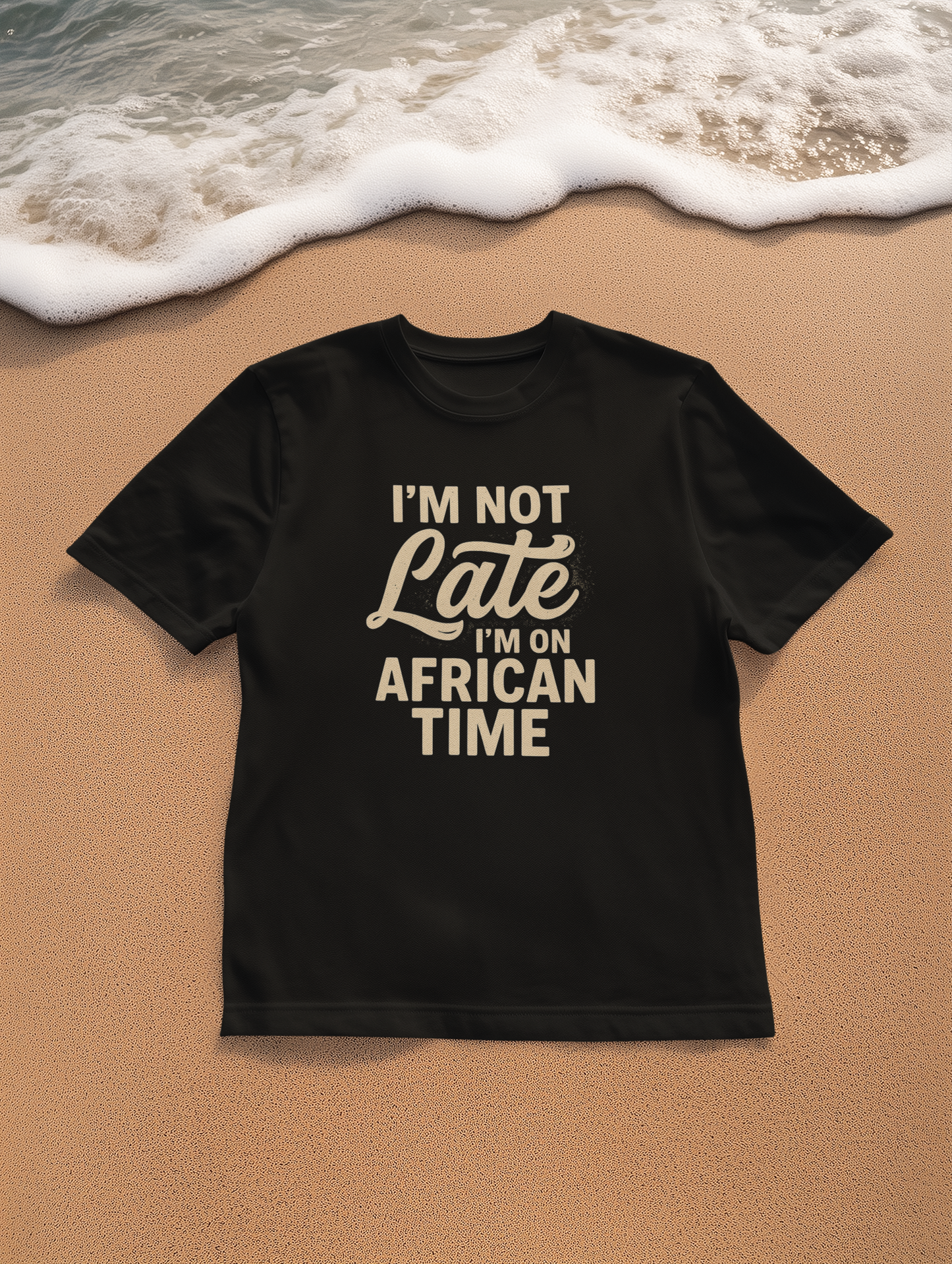 I'm on African Time Unisex Softstyle T-Shirt, Funny T-Shirt, Gift for Friends, Casual Wear, African Culture Shirt, Celebration Apparel