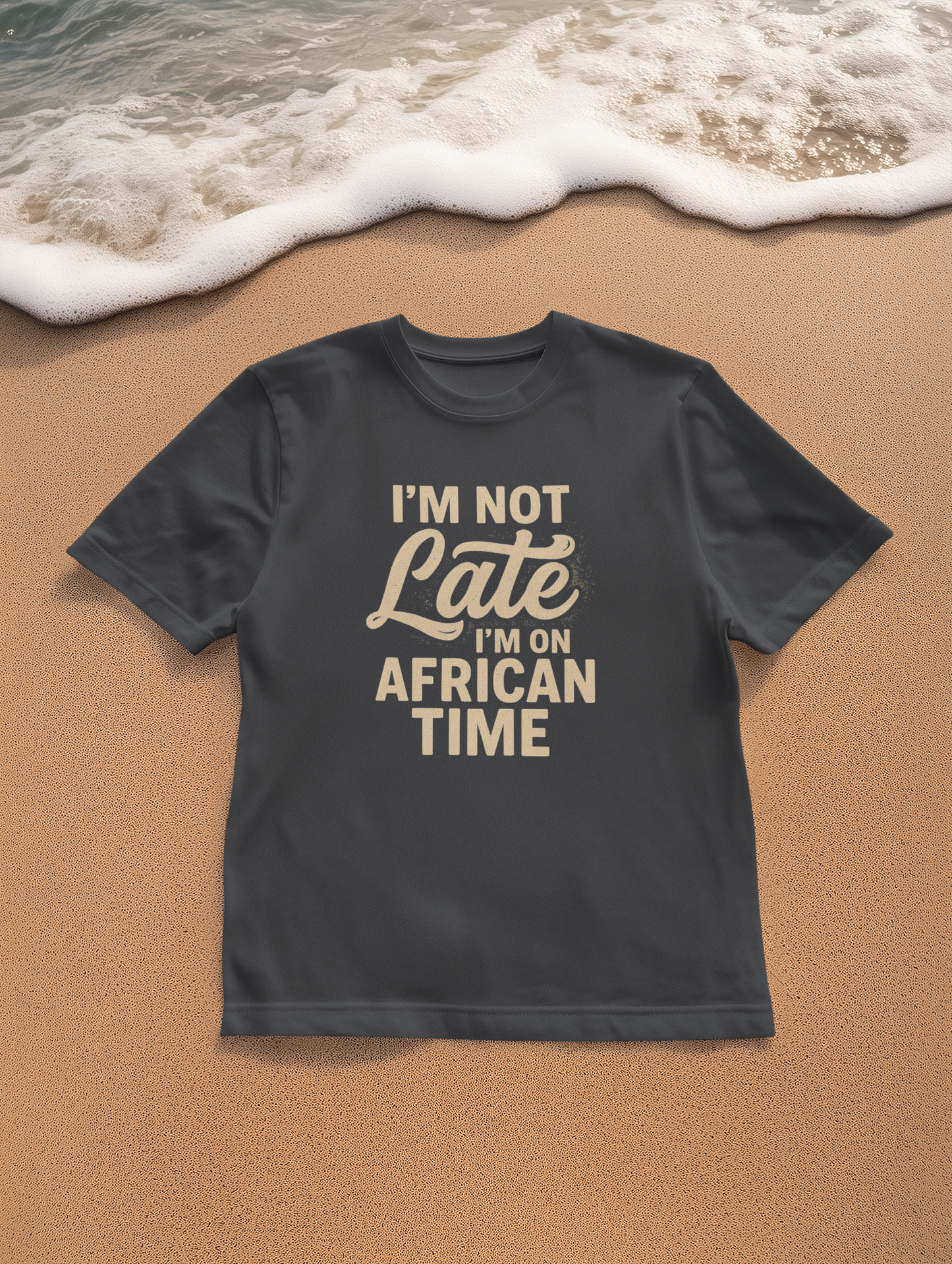 I'm on African Time Unisex Softstyle T-Shirt, Funny T-Shirt, Gift for Friends, Casual Wear, African Culture Shirt, Celebration Apparel