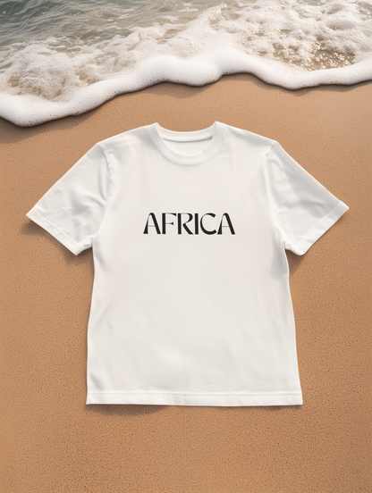Minimalist AFRICA Typography T-Shirt, Perfect Gift for Culture Enthusiasts