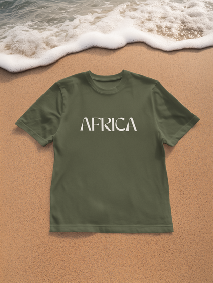 Minimalist AFRICA Typography T-Shirt, Perfect Gift for Culture Enthusiasts