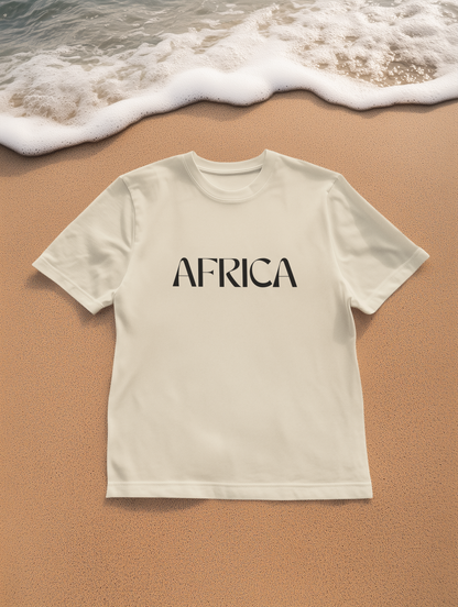 Minimalist AFRICA Typography T-Shirt, Perfect Gift for Culture Enthusiasts
