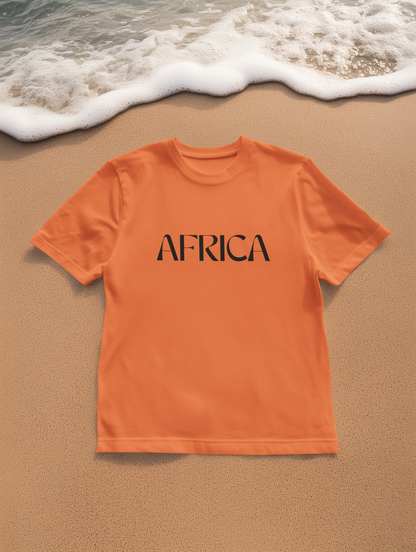 Minimalist AFRICA Typography T-Shirt, Perfect Gift for Culture Enthusiasts