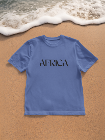 Minimalist AFRICA Typography T-Shirt, Perfect Gift for Culture Enthusiasts